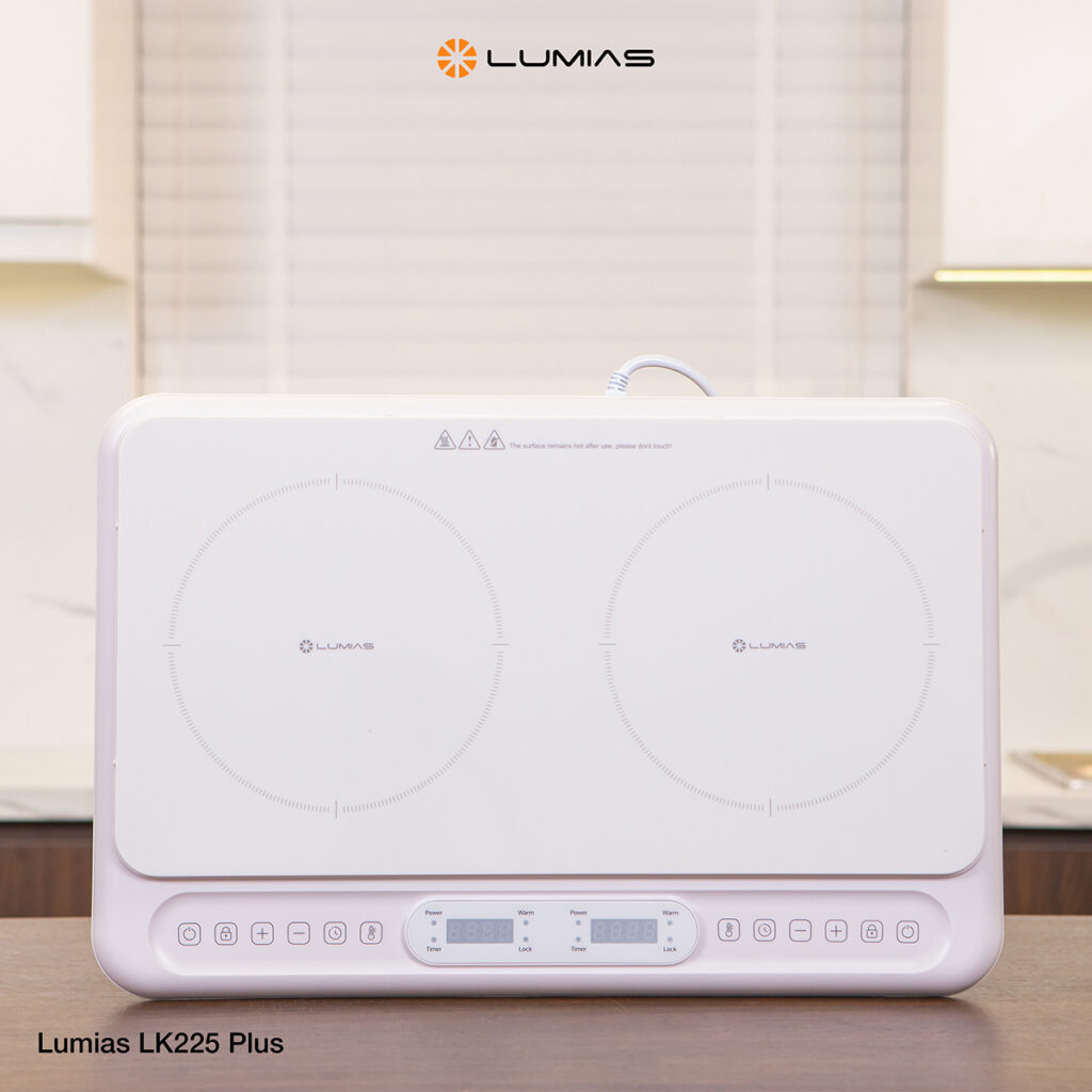 Bếp từ đôi Lumias LK225 Plus hẹn giờ 1-240 phút.