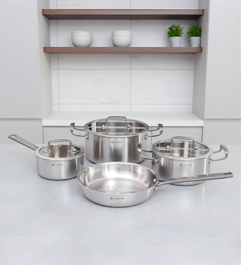 Bộ nồi chảo inox Lumias Zenith 4Set gồm 4 món