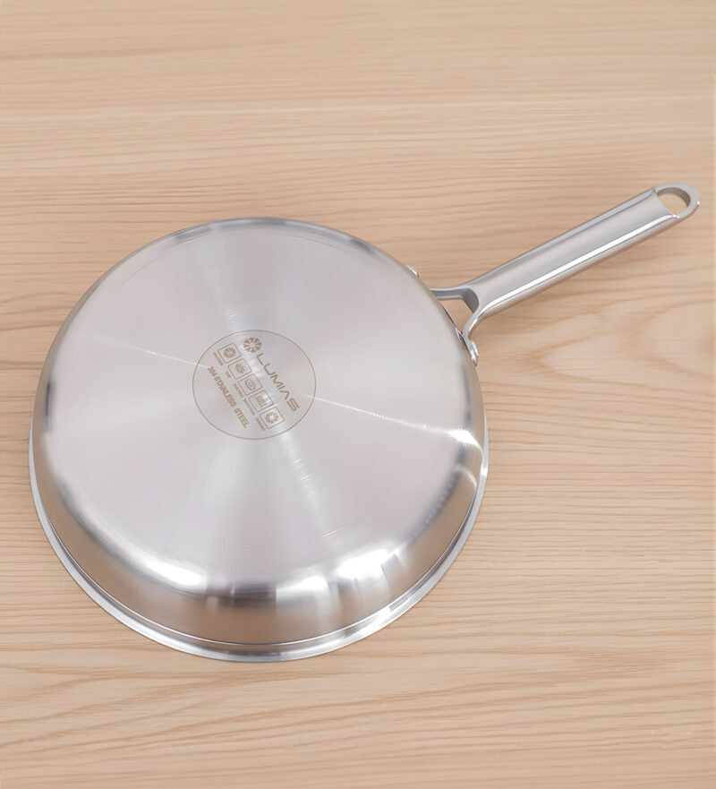 Bộ nồi chảo inox Lumias Zenith 4Set nắp kính cường lực