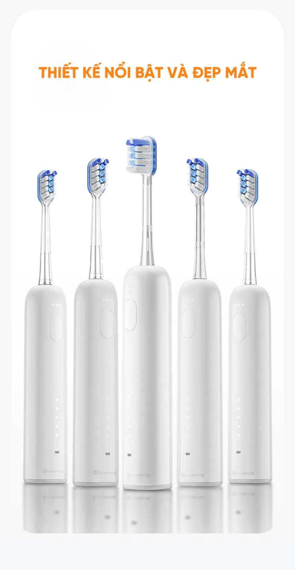 Bàn chải điện Lumias SET-1000 pin 900mAh