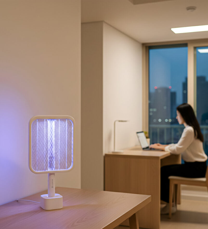 Vợt bắt muỗi gấp gọn Lumias F1 có thiết kế kéo dài và gập 180°