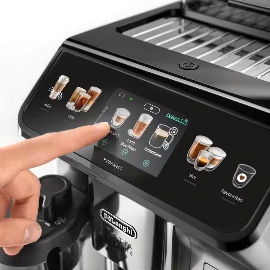 Máy pha cà phê Delonghi ECAM450.65.S có Wi-Fi và màn hình TFT 3.5 inch.