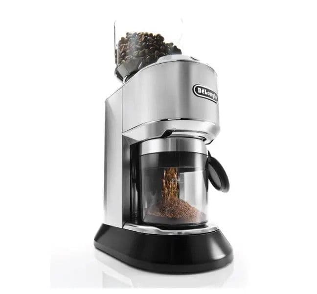 Máy xay cà phê Delonghi KG521.M có  phễu hạt 350g