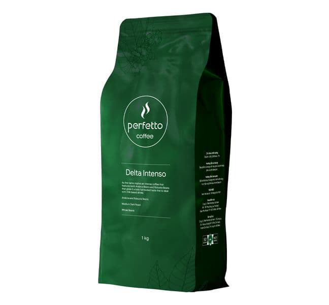 Cà phê hạt Perfetto Delta Intenso 1000g thơm ngon