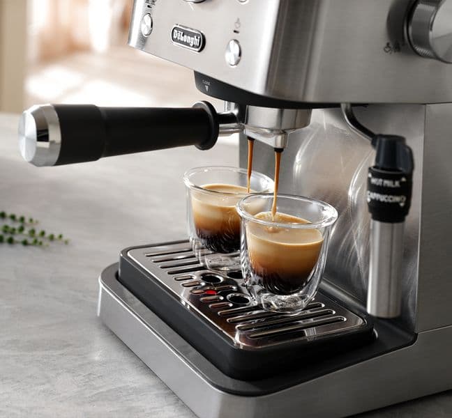 Máy pha cà phê Delonghi EM450.M hỗ trợ Thermoblock, bình nước 1.4L 