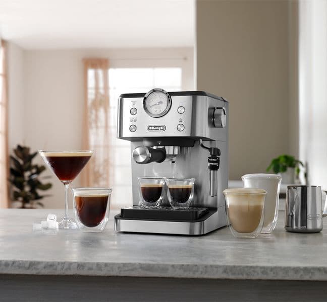 Máy pha cà phê Delonghi EM450.M vòi đánh sữa chỉnh 2 chế độ.