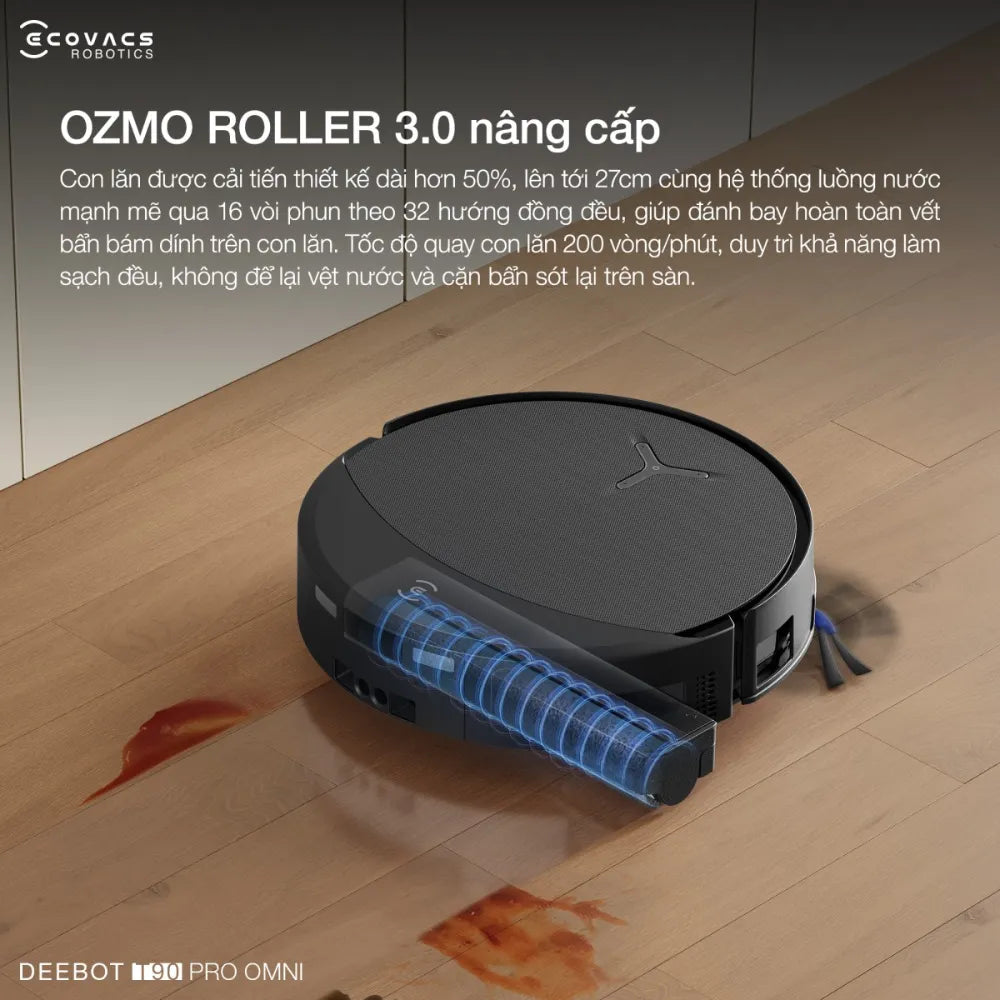 DEEBOT T90 PRO OMNI phù hợp nhà nhiều bụi, thảm và thú cưng.