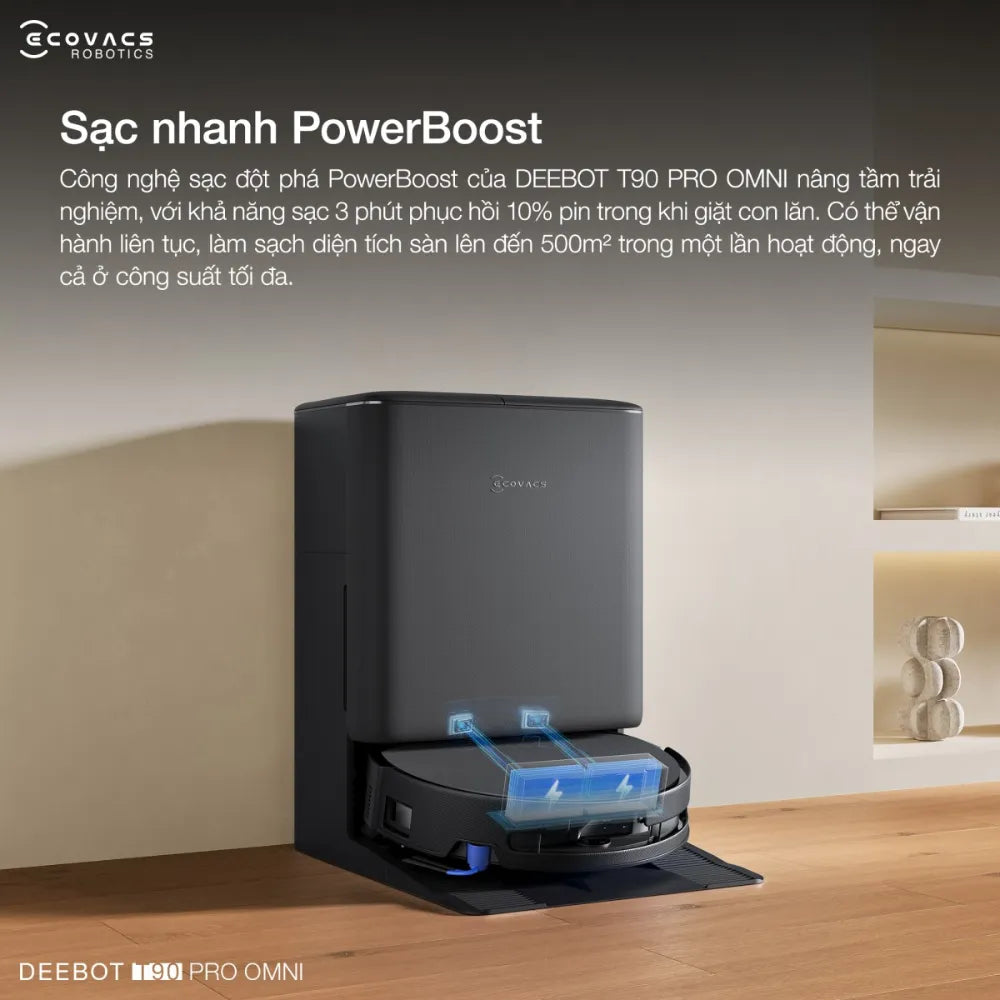 Robot hút bụi lau nhà Ecovacs DEEBOT T90 PRO OMNI sạc nhanh 