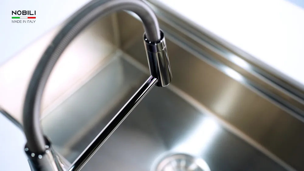 Vòi bếp LEVANTE NB306B | Cần mềm nóng lạnh 2 đầu xả