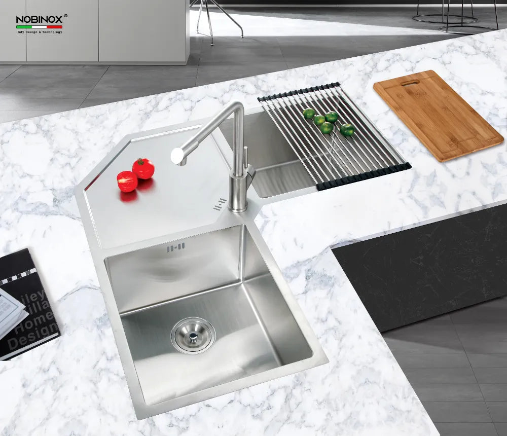 Chậu bếp góc LIKEN NL700 inox 304