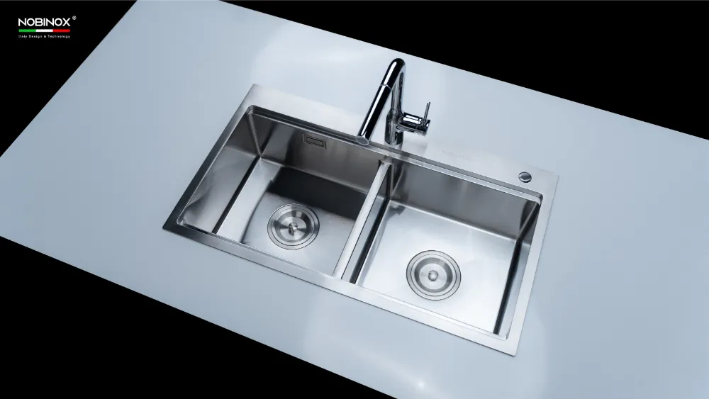 Chậu bếp LIKEN NL785 - Hai hố gọn, dễ bố trí