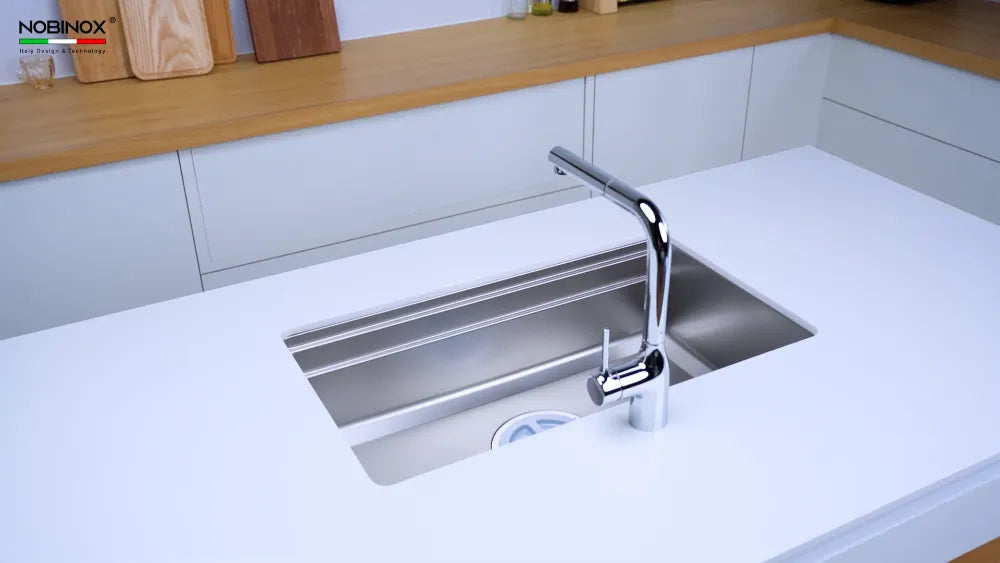Chậu bếp LIRA NJ562D kích thước 760x445mm