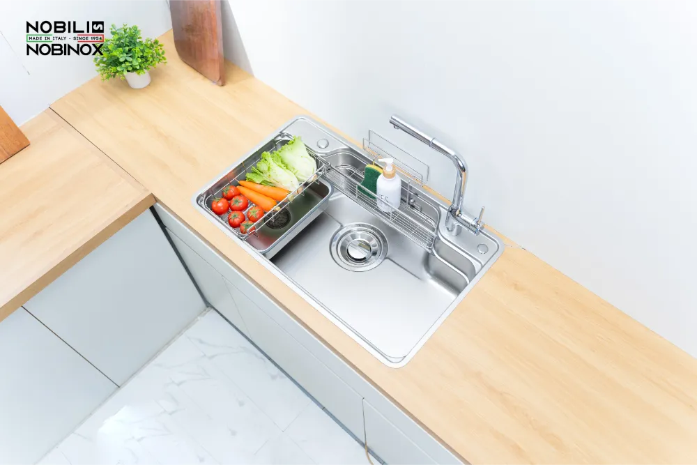 Chậu bếp LIKEN NL792D bề mặt vân hạt Linen