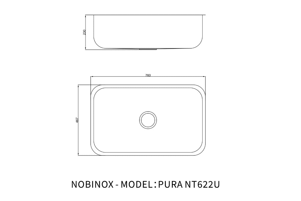 Kích thước Chậu bếp PURA NT622U 