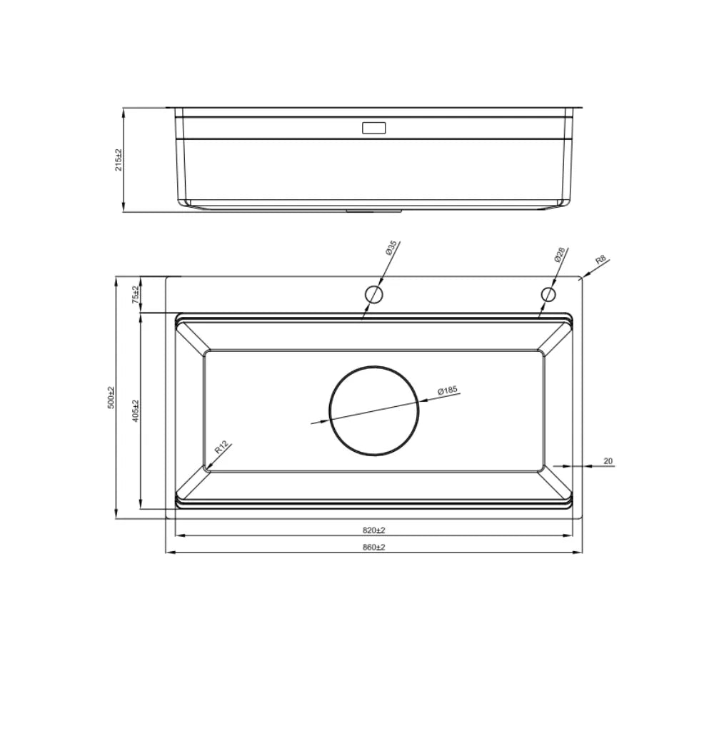 Kích thước Chậu bếp LIRA NJ564D