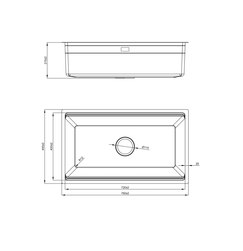 kích thước Chậu bếp Nobinox LIRA NJ562D