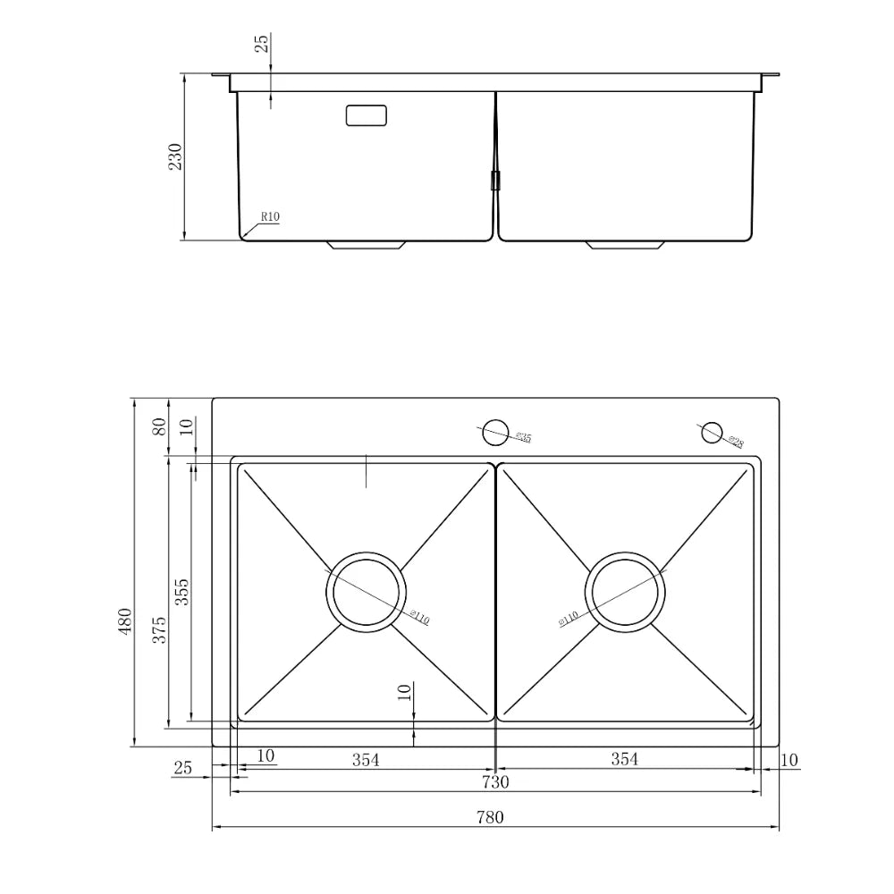 thông số Chậu bếp LUMIA NJ522