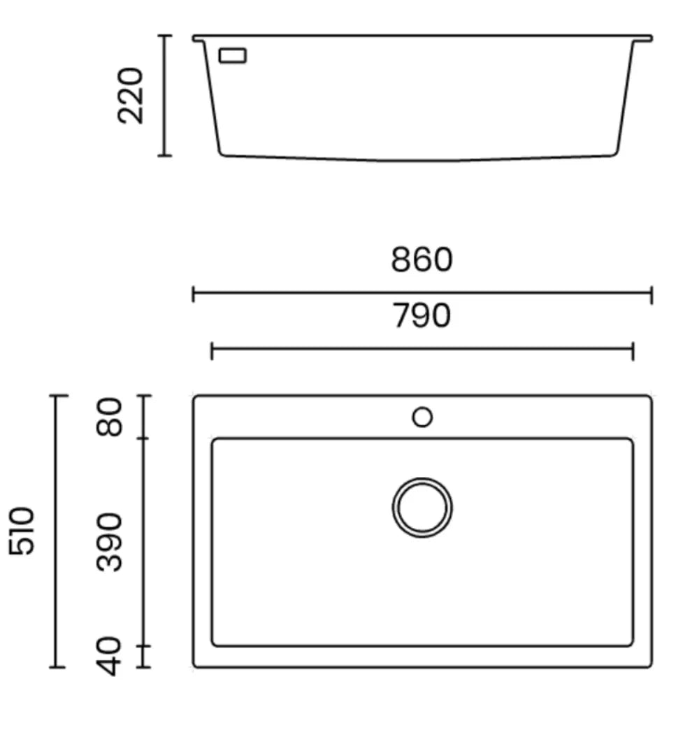 Thông số kỹ thuật chậu TASCA MITO NT861B