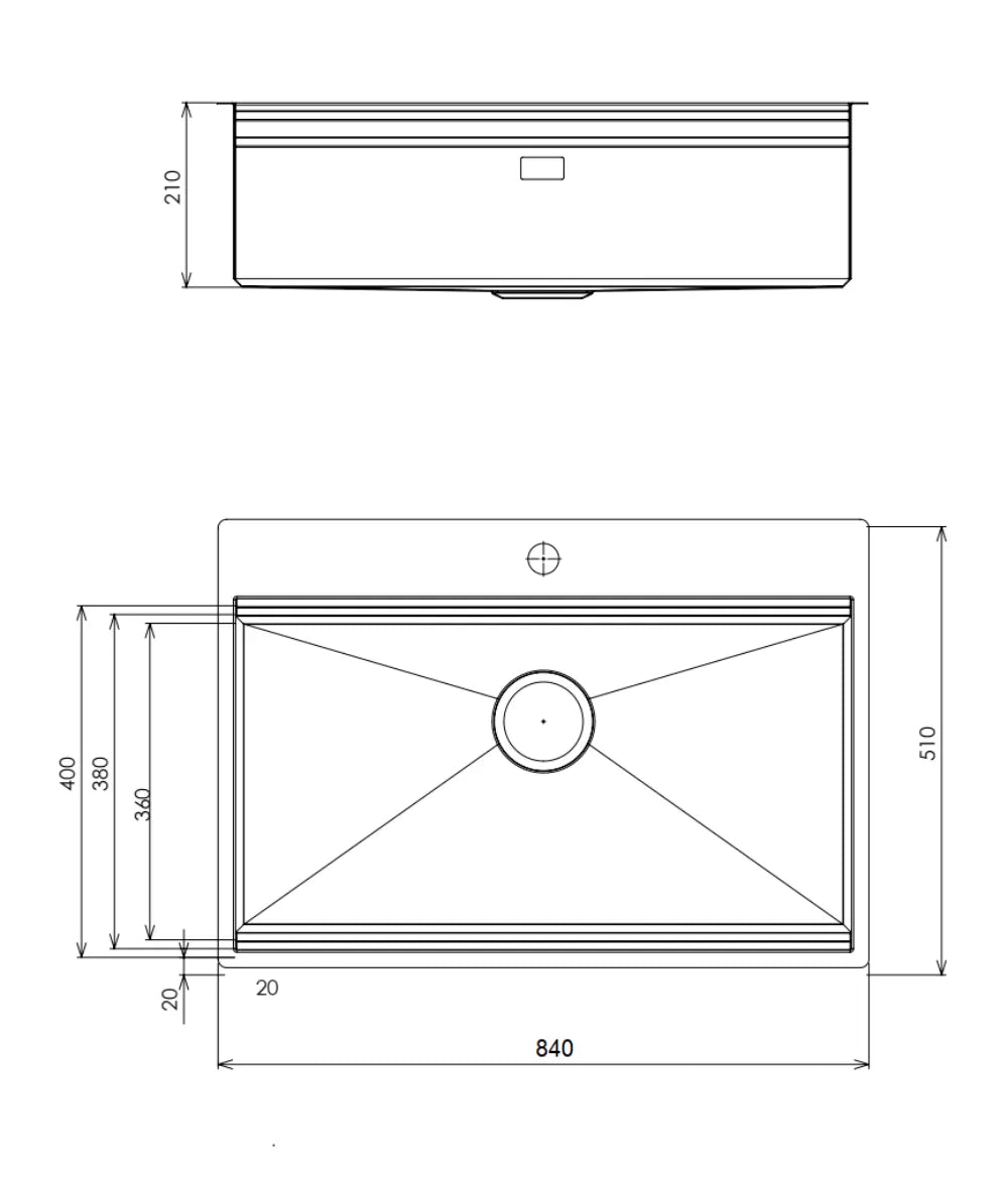 Kích thước Chậu bếp STEP NT685T 