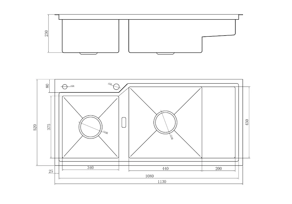 thông số Chậu bếp Nobinox LIKEN NL746