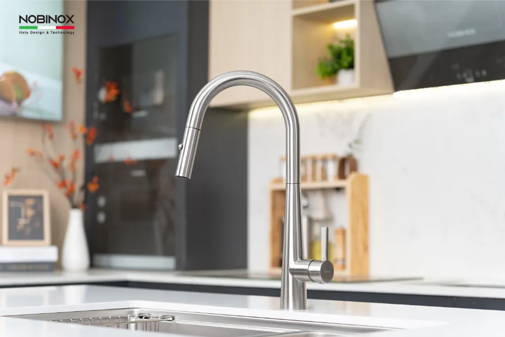 Vòi bếp WINTO NX501 dây rút nóng lạnh