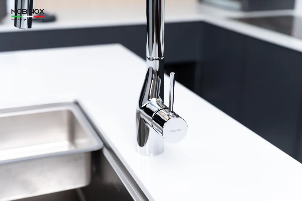 Vòi bếp JAPA NX998 thân đồng màu Chrome
