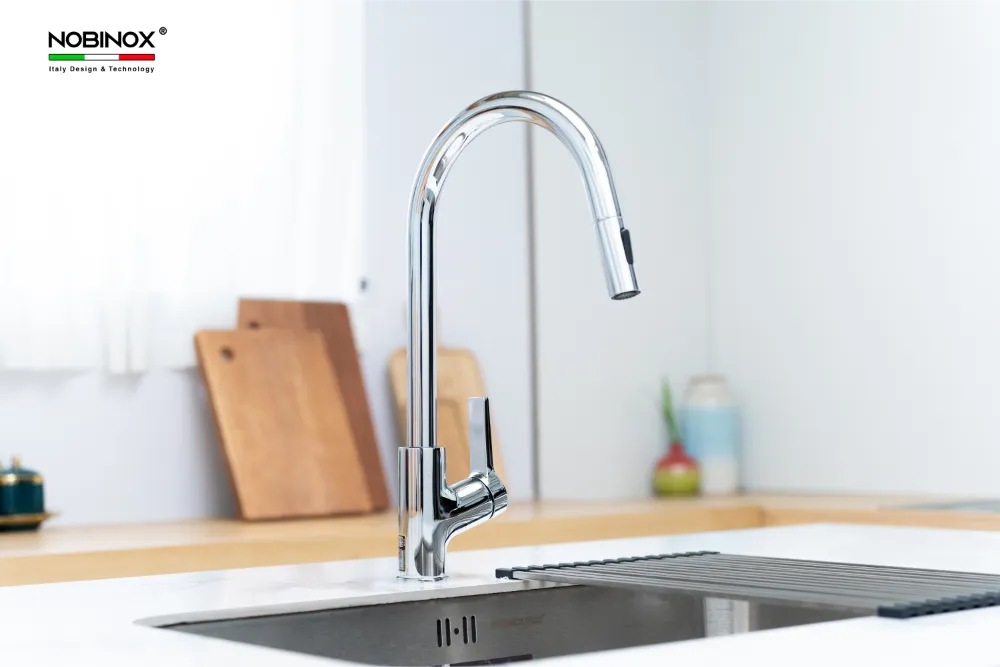 Vòi bếp LOFT NX533 dây rút nóng lạnh