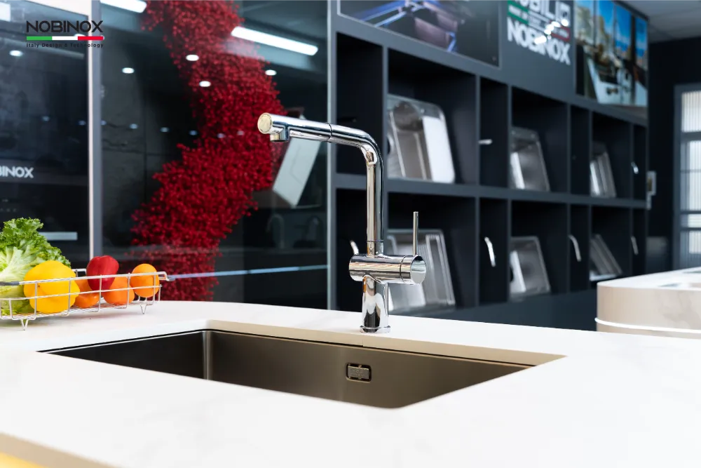 Vòi bếp BIANCO NX601  inox 304 màu Chrome