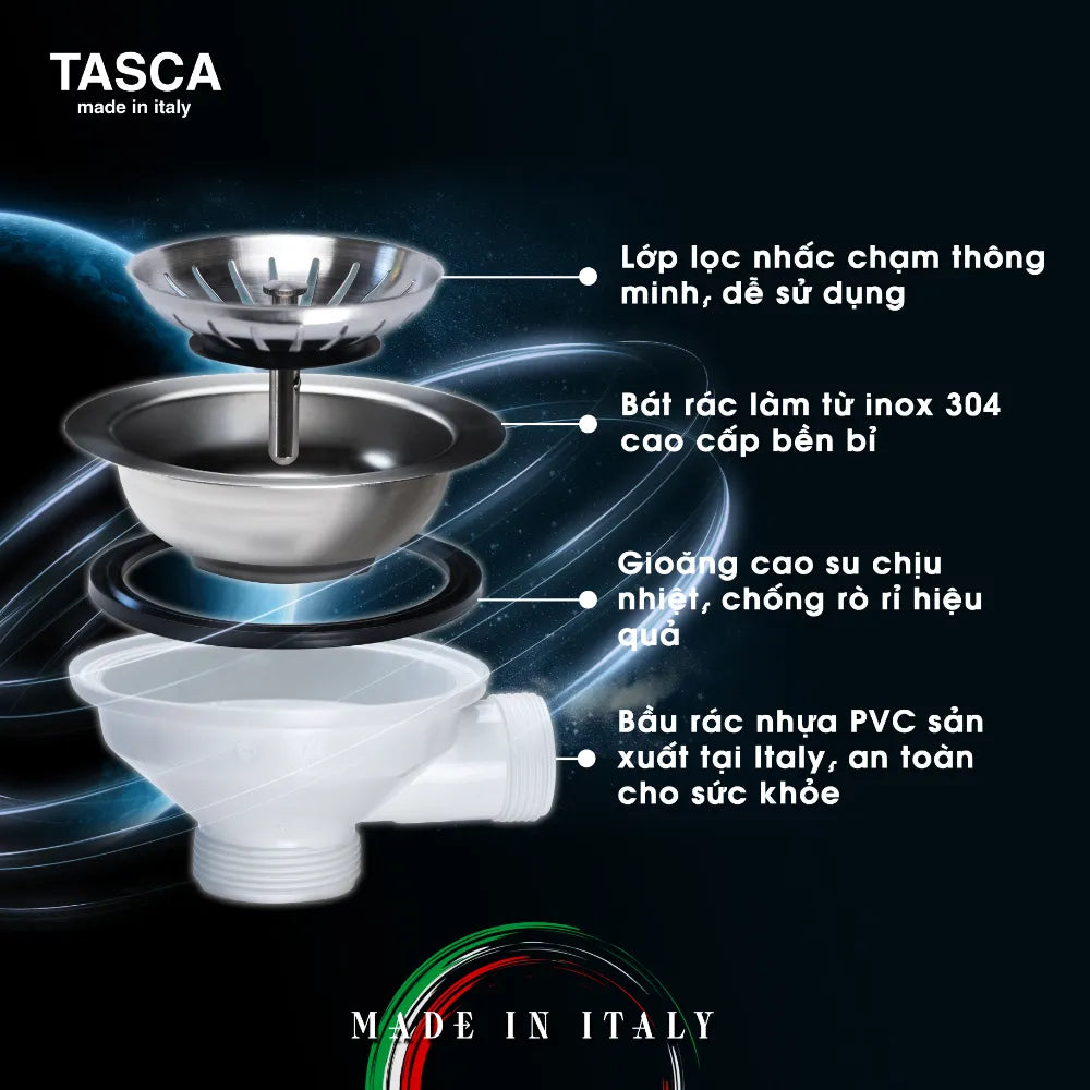Chậu TASCA PURA NT675T lọc 3 tầng