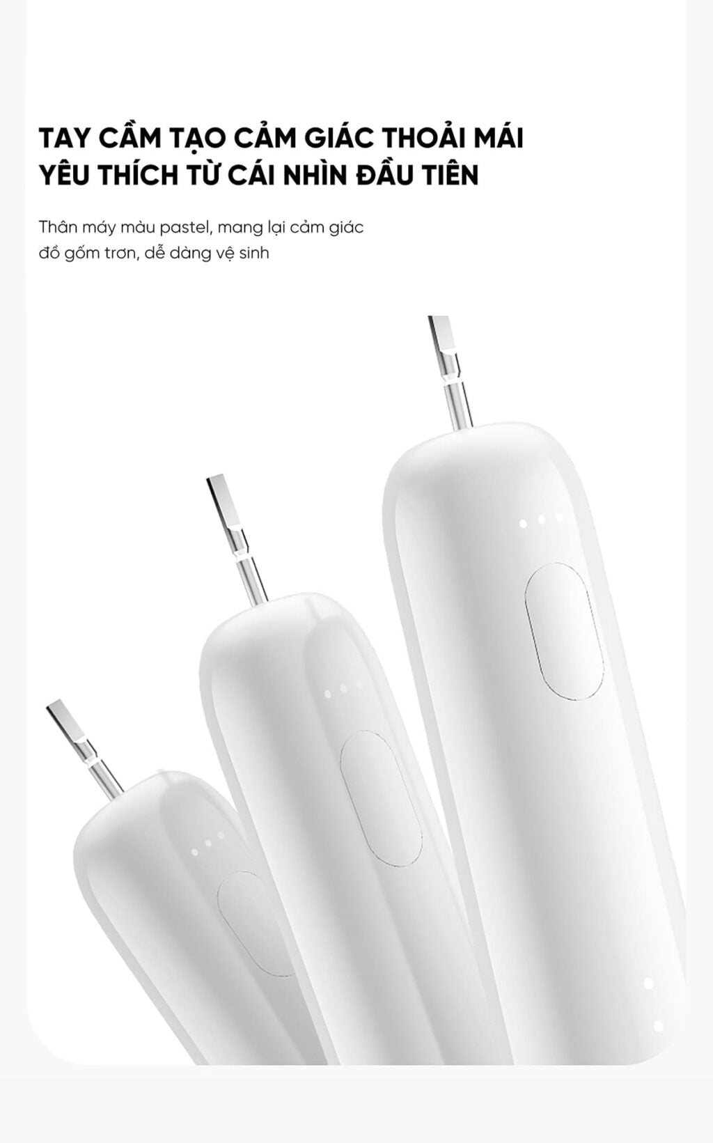 Bàn chải điện Lumias SET-1000 có 5 chế độ làm sạch