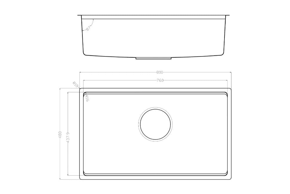 kích thước Chậu bếp Nobinox ROSA NN974DT
