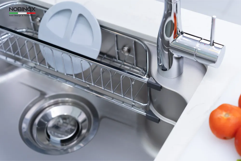 Chậu bếp LIKEN NL780 inox 304 | Kích thước 750x480mm |Lòng sâu 225mm