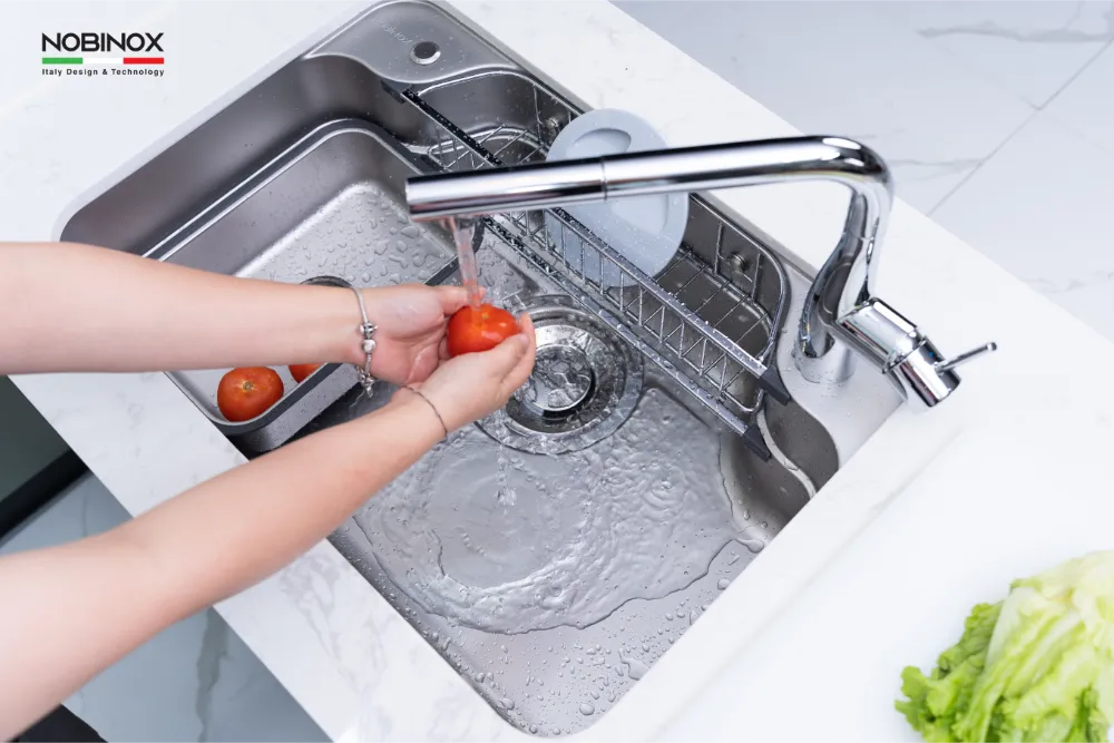 Chậu bếp LIKEN NL780 inox 304 | Kích thước 750x480mm |Lòng sâu 225mm
