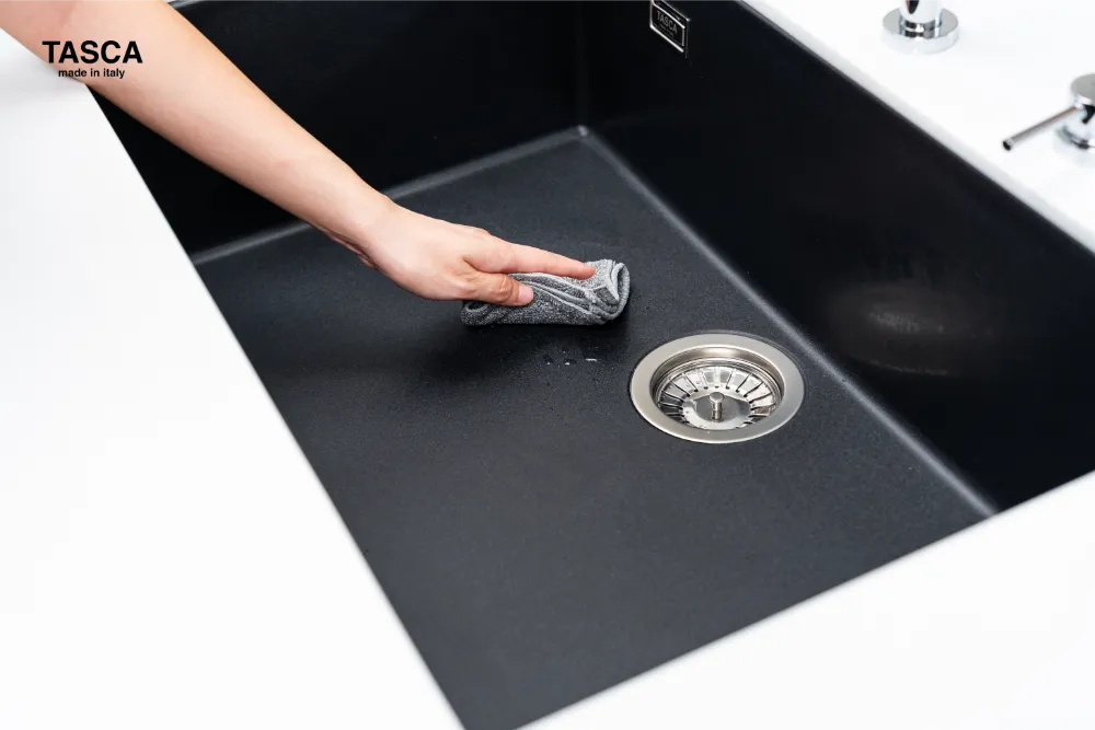 Chậu TASCA MITO NT761B granite đen dễ vệ sinh