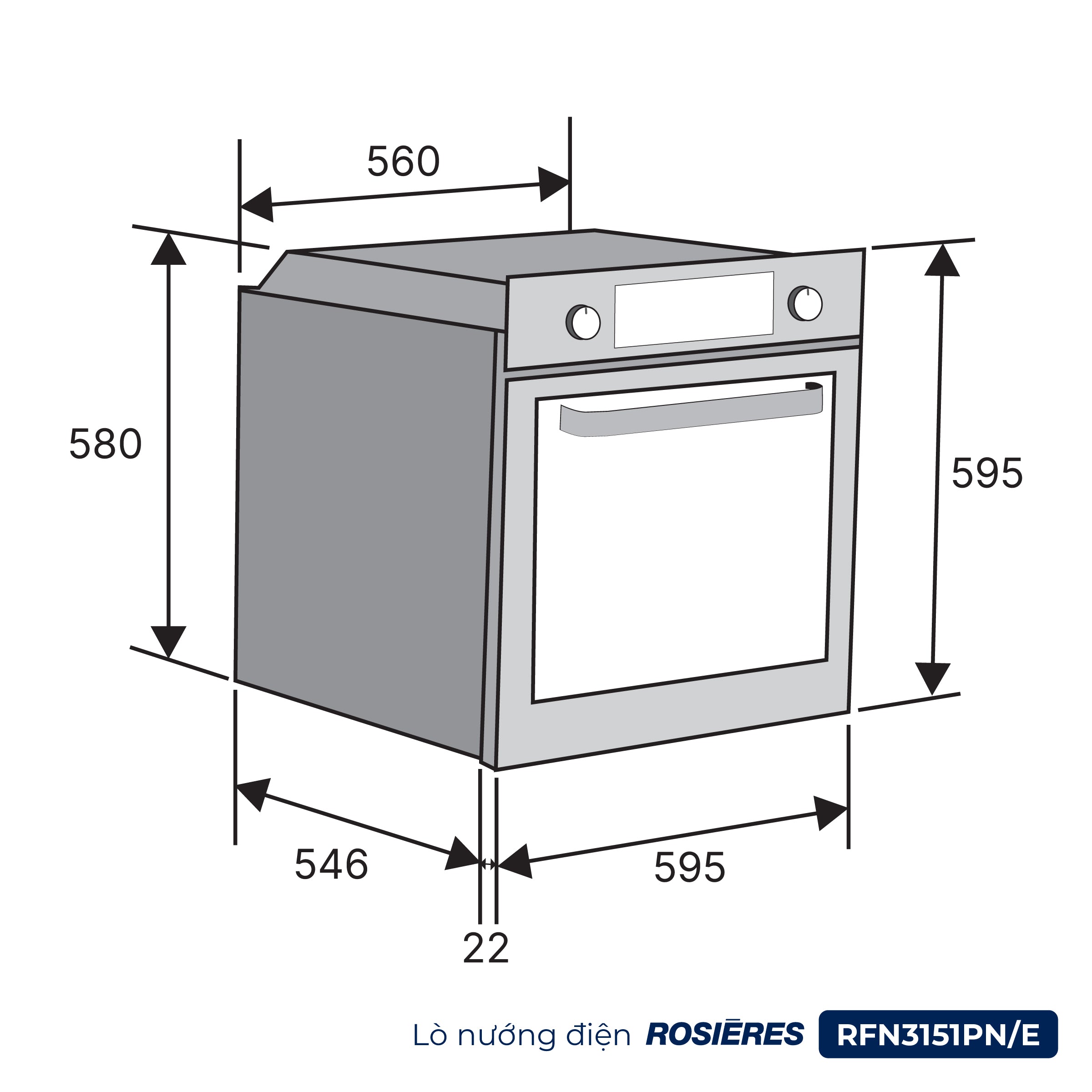 Lò nướng điện Rosières RFN3151PN/E cao cấp