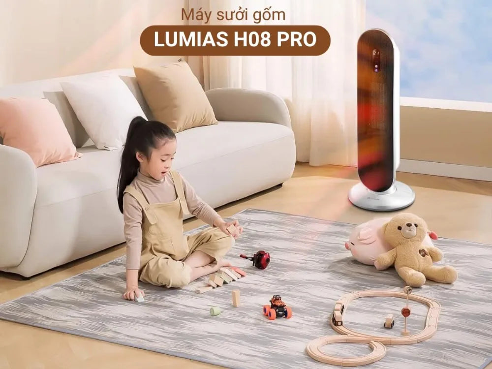Sưởi tháp Lumias H08 Pro có hẹn giờ 24h